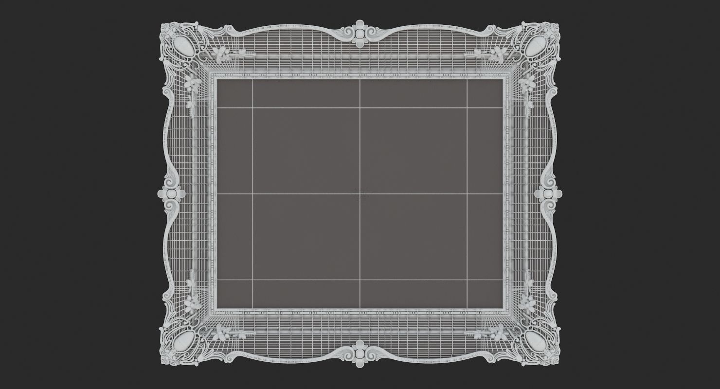 Golden Classic Frame 01 3D model_8