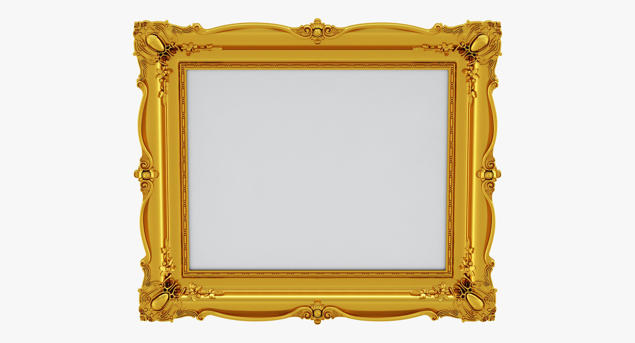 Golden Classic Frame 01 3D model_6