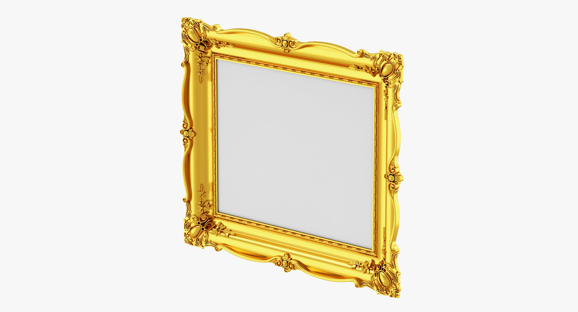 Golden Classic Frame 01 3D model_1