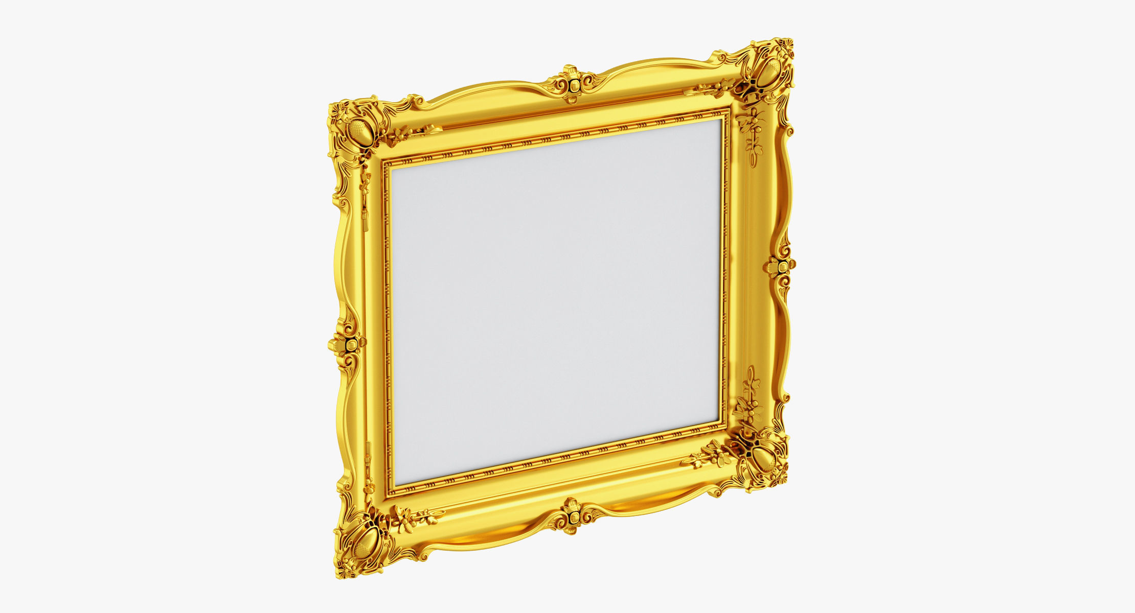 Golden Classic Frame 01 3D model_2