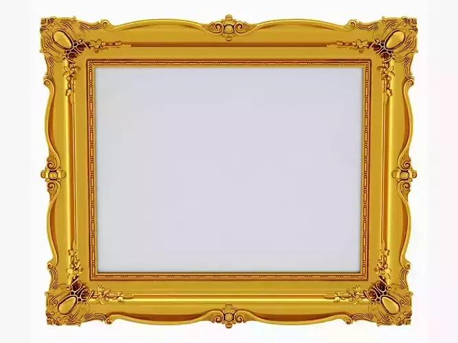 Golden Classic Frame 01 3D model