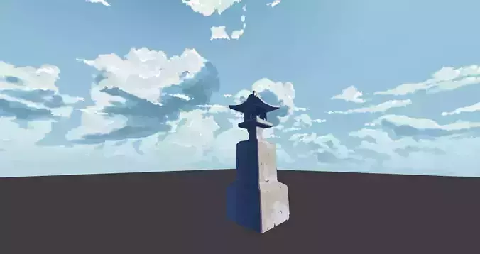 Japanese lantern toro anime 3D model
