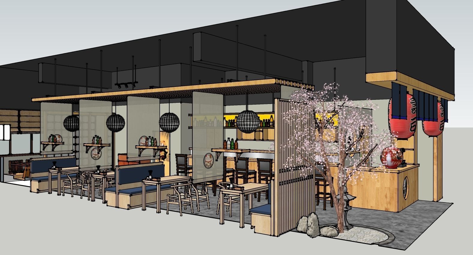 sushi shop 3D model_2