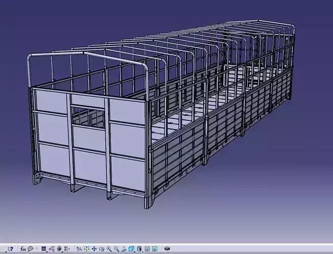 Auman C300B bed truck 3D model