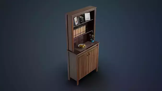 Display Cupboard Low-poly 3D model