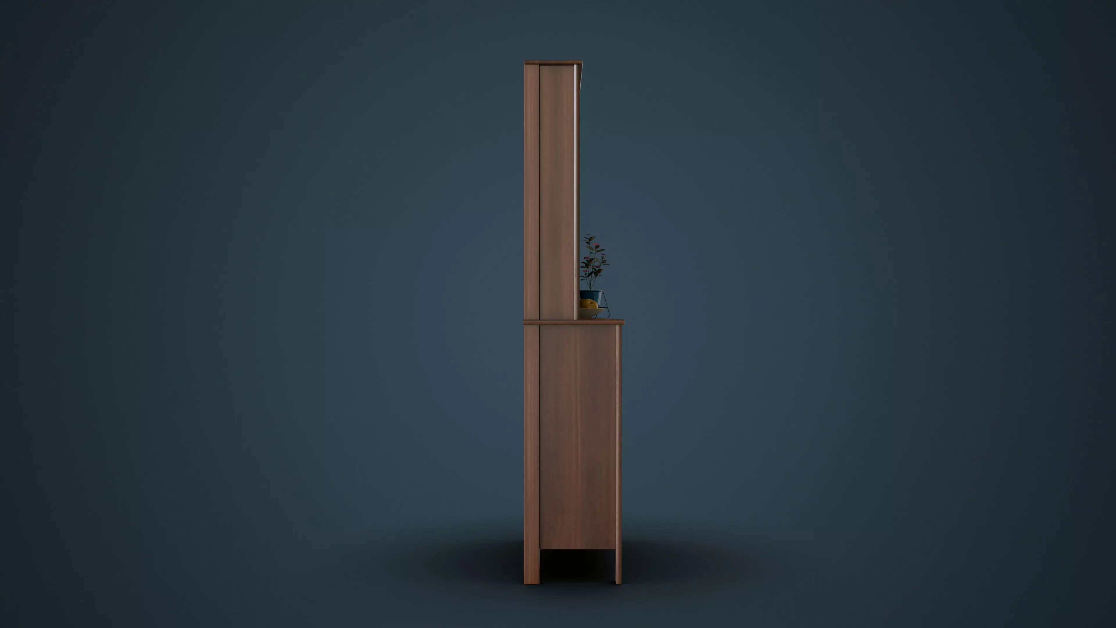 Display Cupboard Low-poly 3D model_5