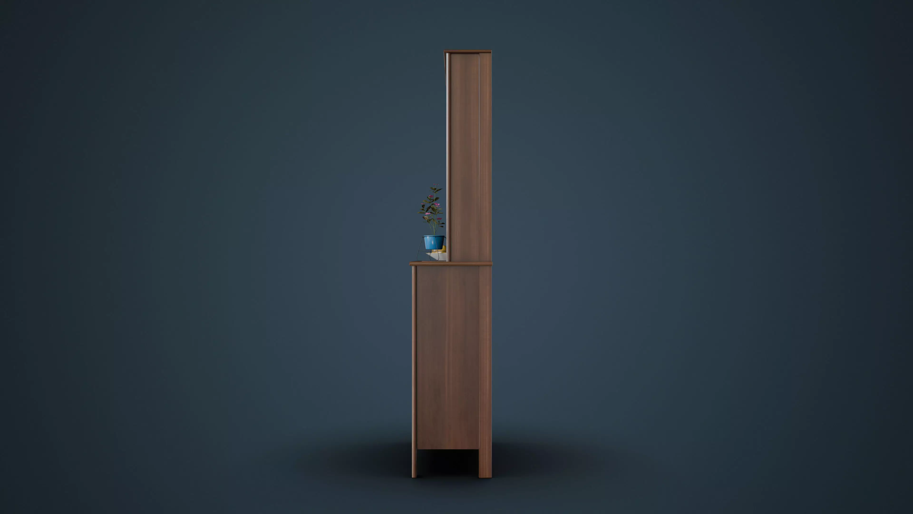 Display Cupboard Low-poly 3D model_4