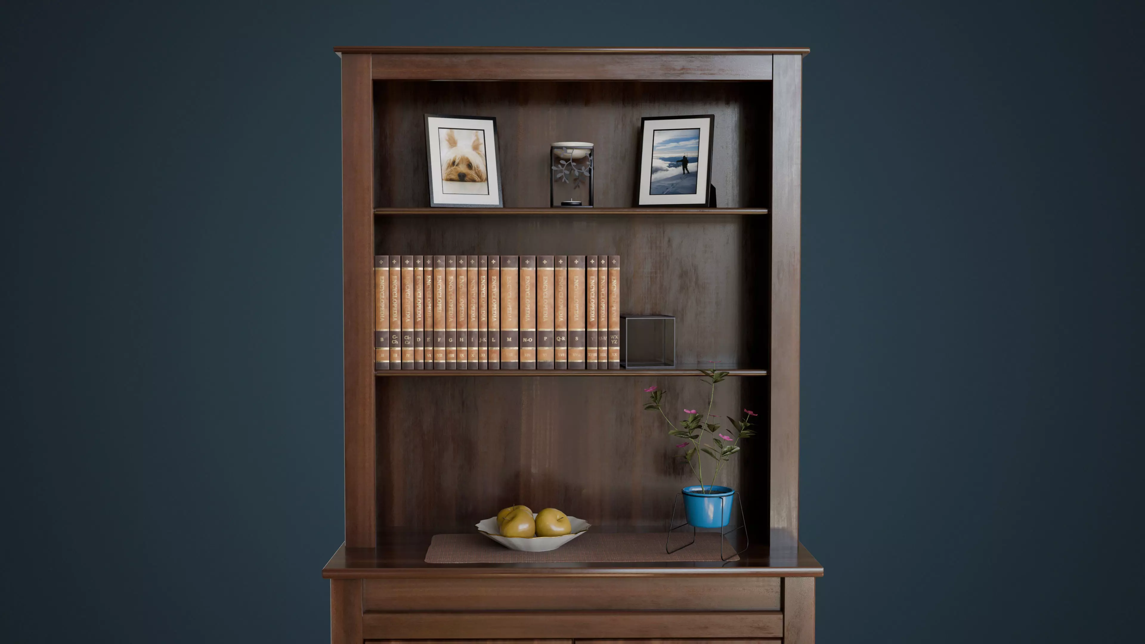 Display Cupboard Low-poly 3D model_6