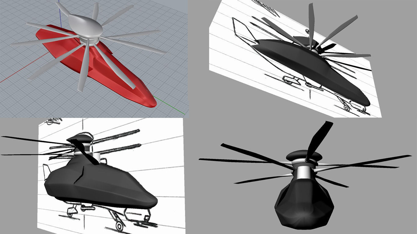 ABC helicopter 3D model_2