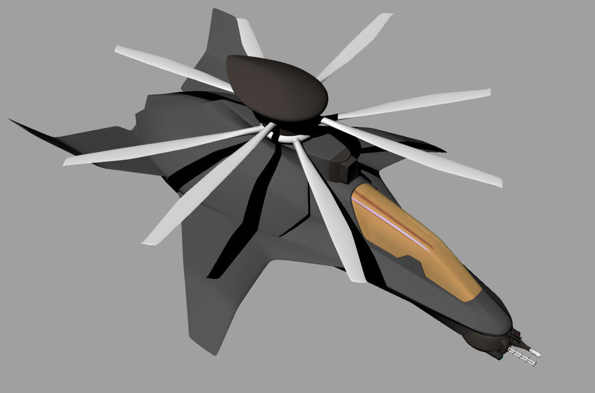 ABC helicopter 3D model_1