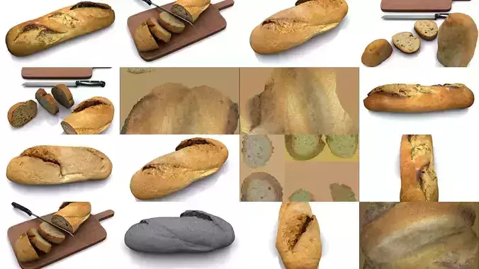 Photoscanned Breads