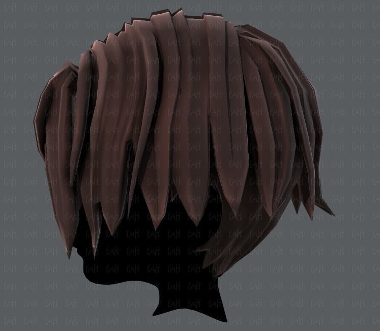 3D Hair style for boy V35 Low-poly 3D model_23