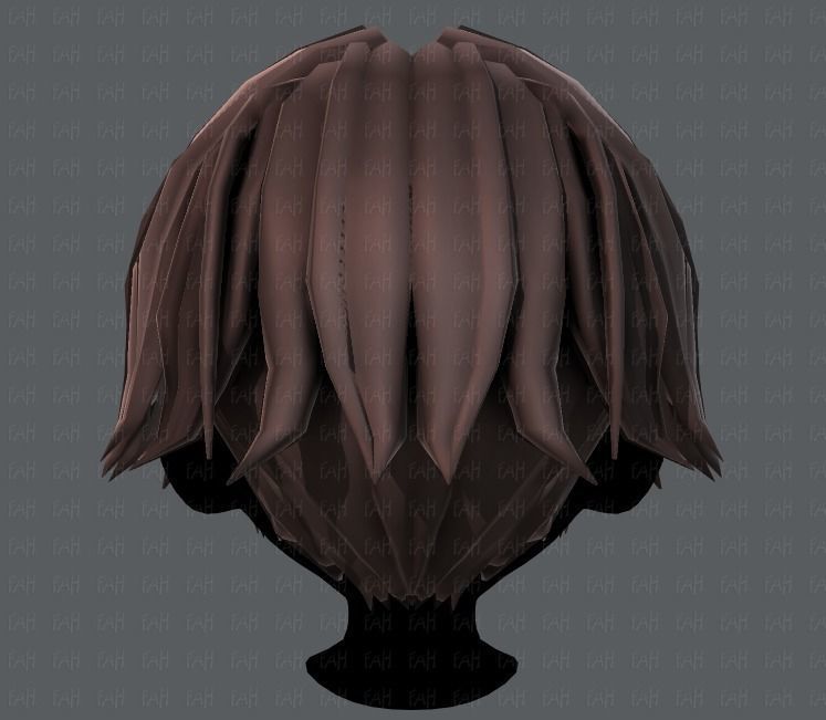 3D Hair style for boy V35 Low-poly 3D model_21