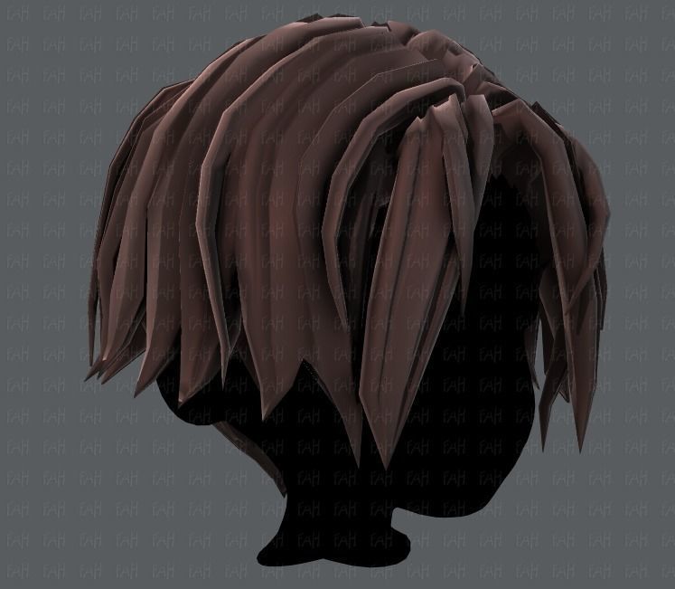 3D Hair style for boy V35 Low-poly 3D model_18