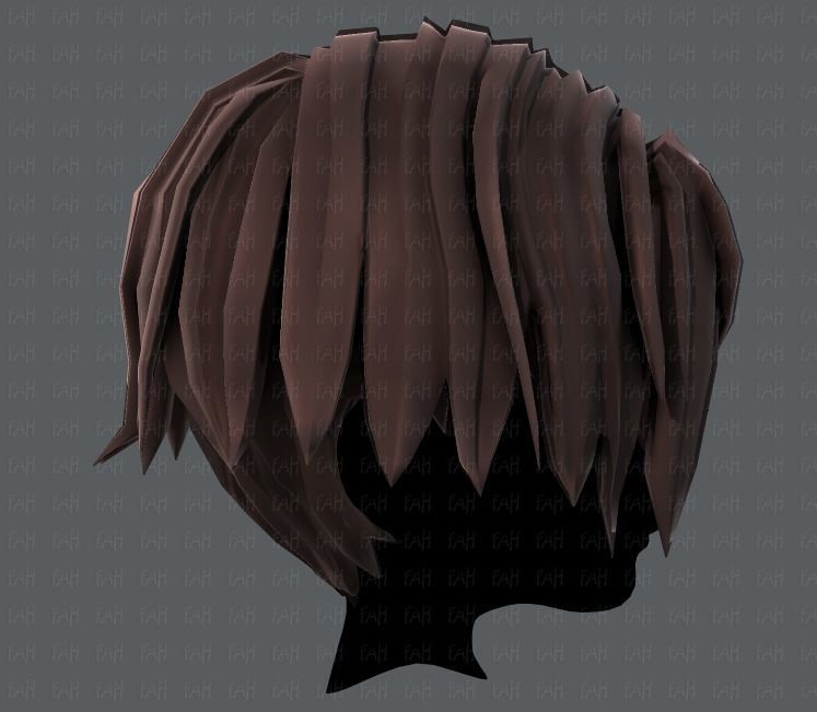 3D Hair style for boy V35 Low-poly 3D model_19