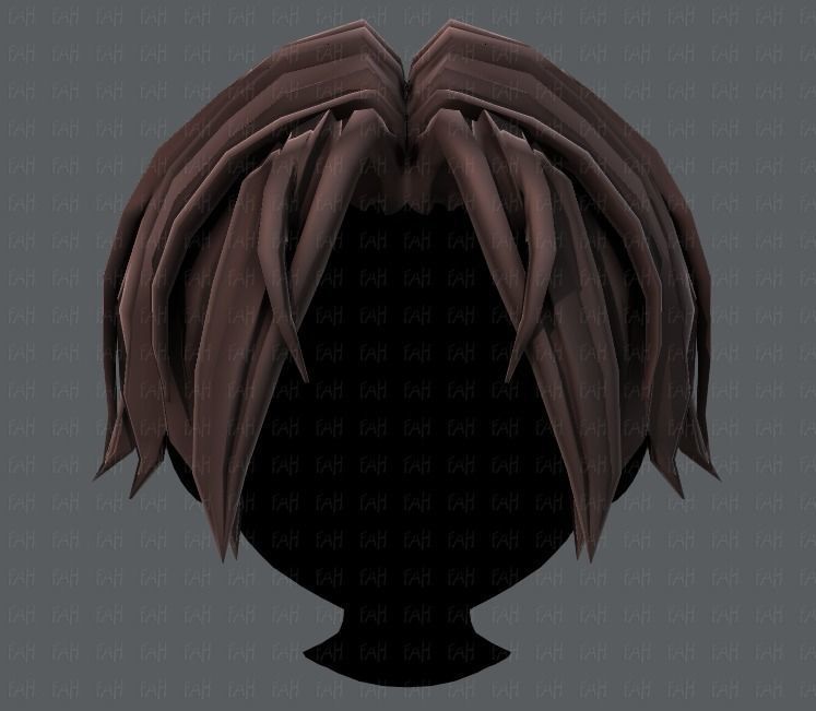 3D Hair style for boy V35 Low-poly 3D model_17