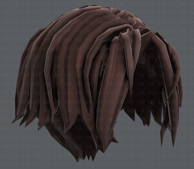 3D Hair style for boy V35 Low-poly 3D model_43