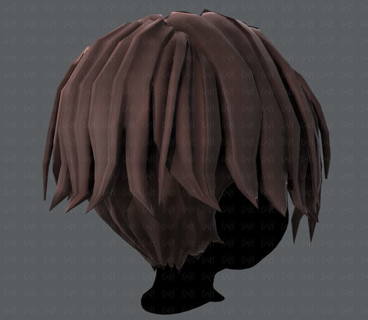 3D Hair style for boy V35 Low-poly 3D model_20