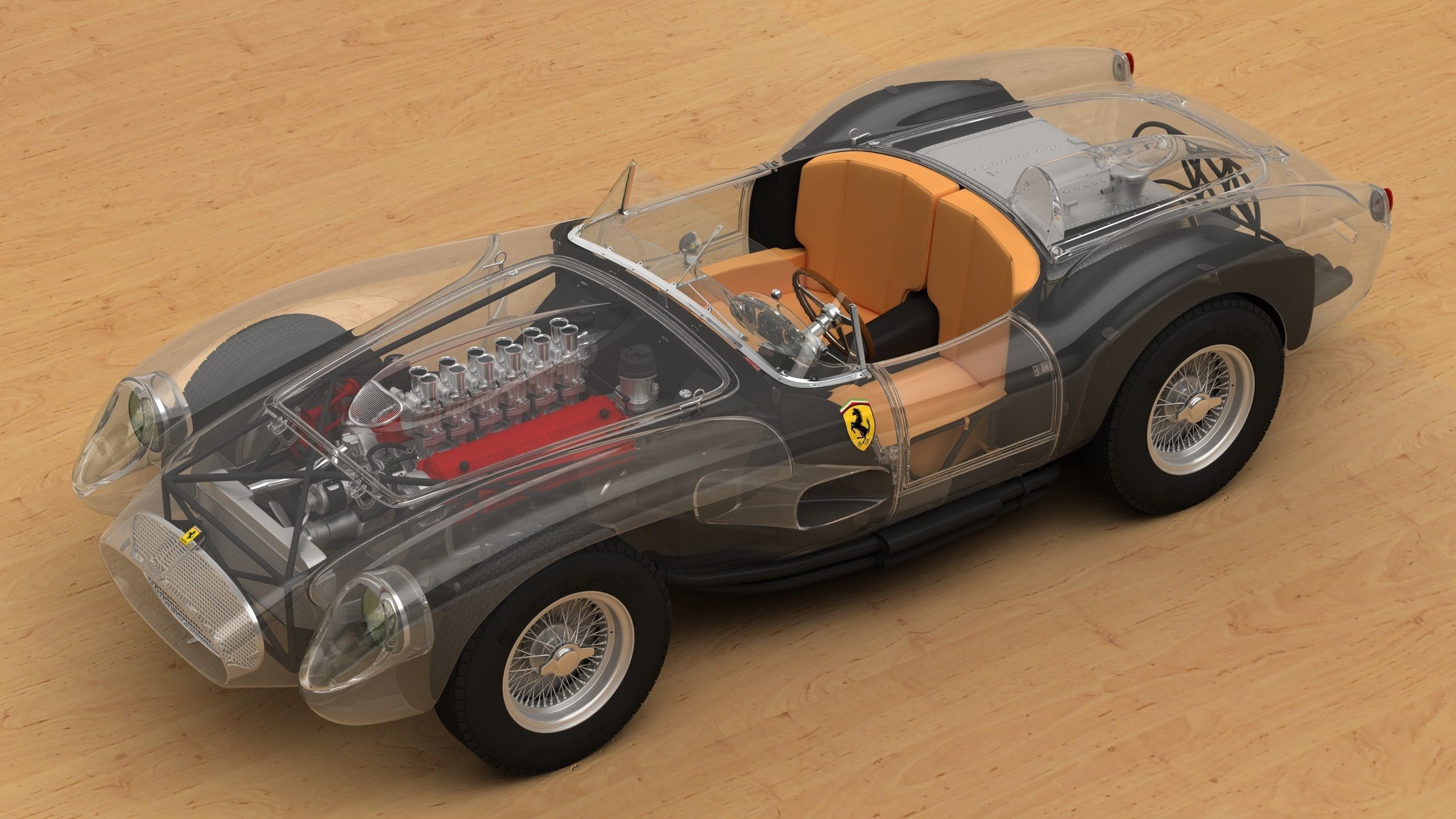 Ferrari 250 TR full 3D printable 3D print model_46