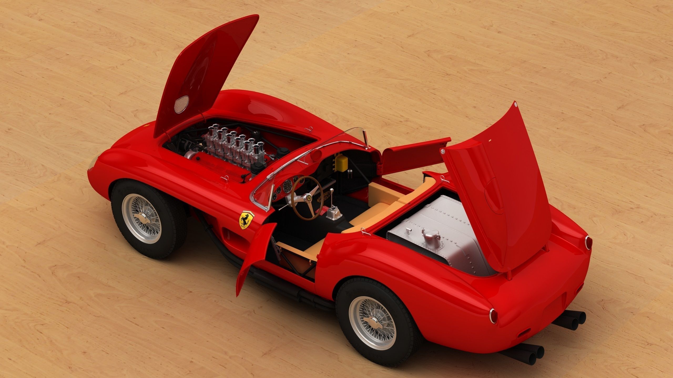 Ferrari 250 TR full 3D printable 3D print model_41