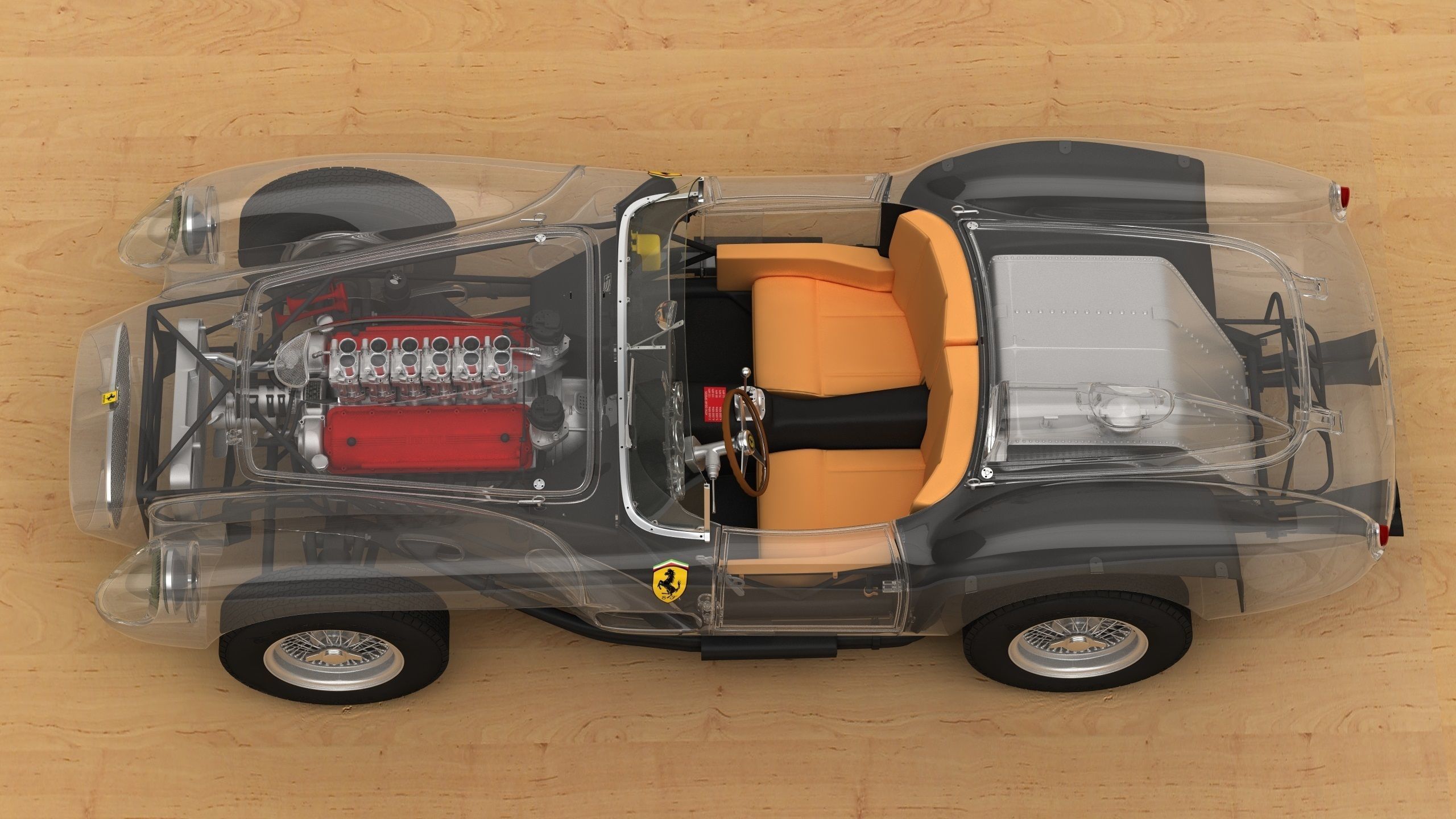 Ferrari 250 TR full 3D printable 3D print model_6