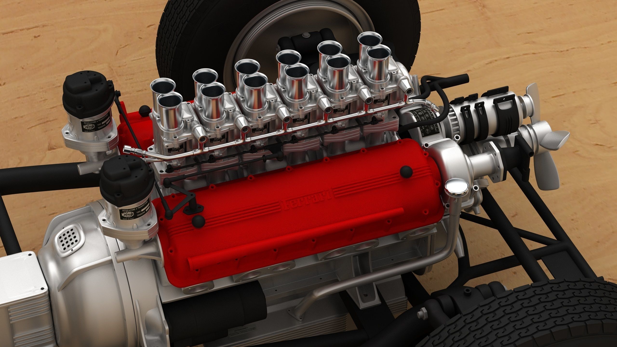 Ferrari 250 TR full 3D printable 3D print model_13