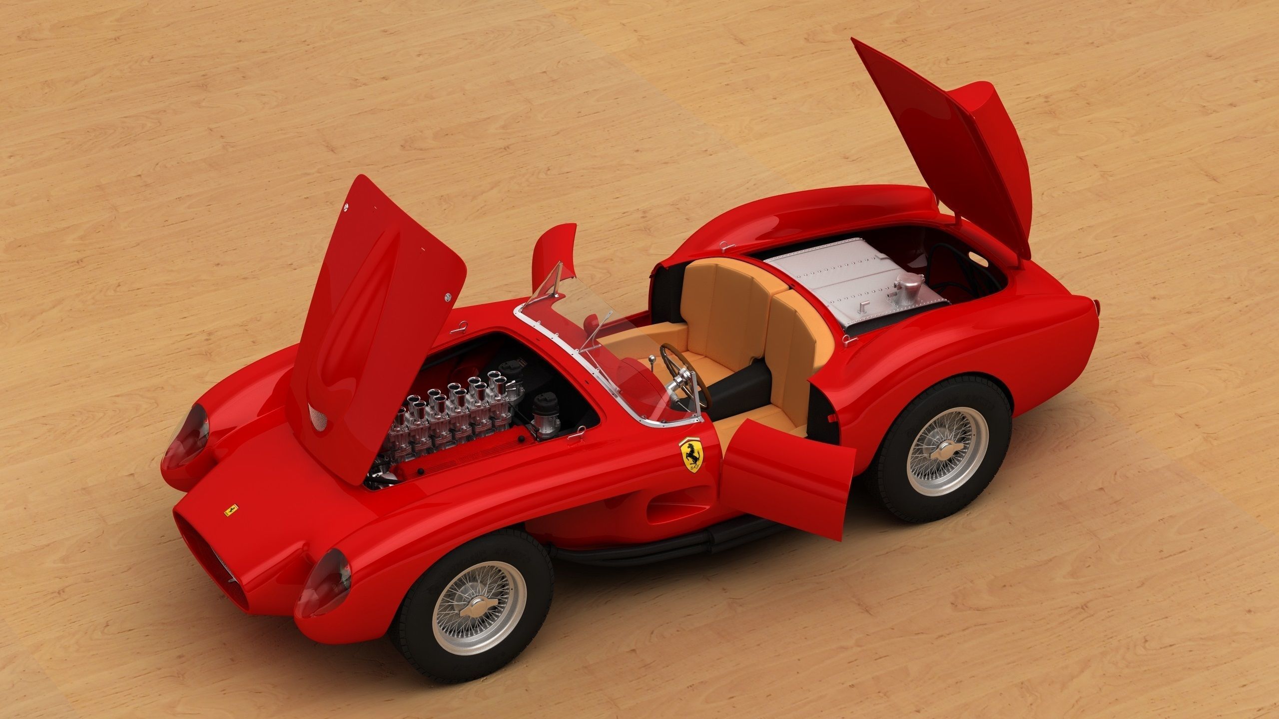 Ferrari 250 TR full 3D printable 3D print model_35