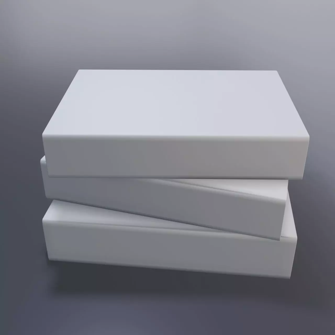 Three books 3D print model