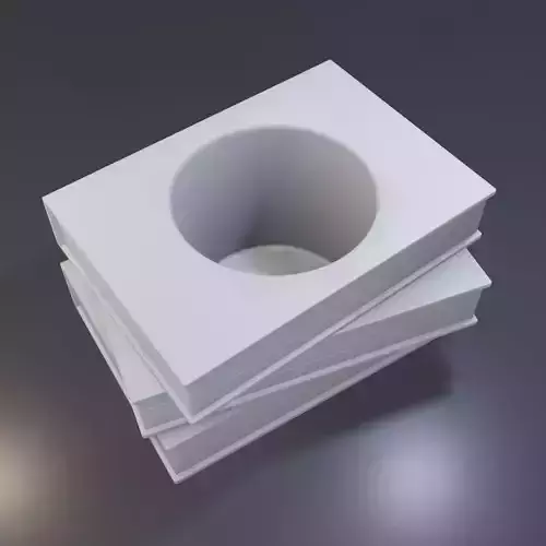 Three books with a hole 3D print model