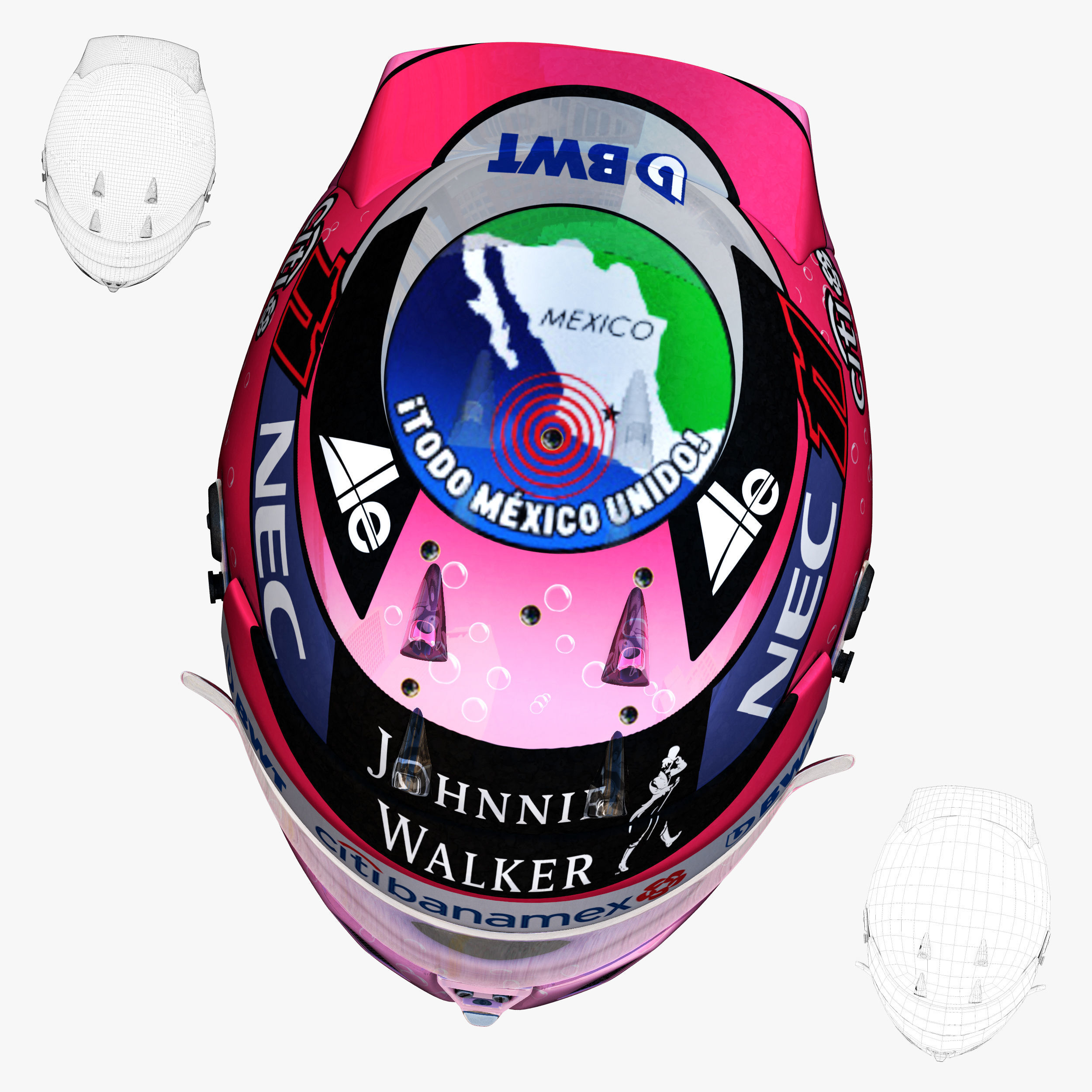 Perez helmet 2018 Low-poly 3D model_1