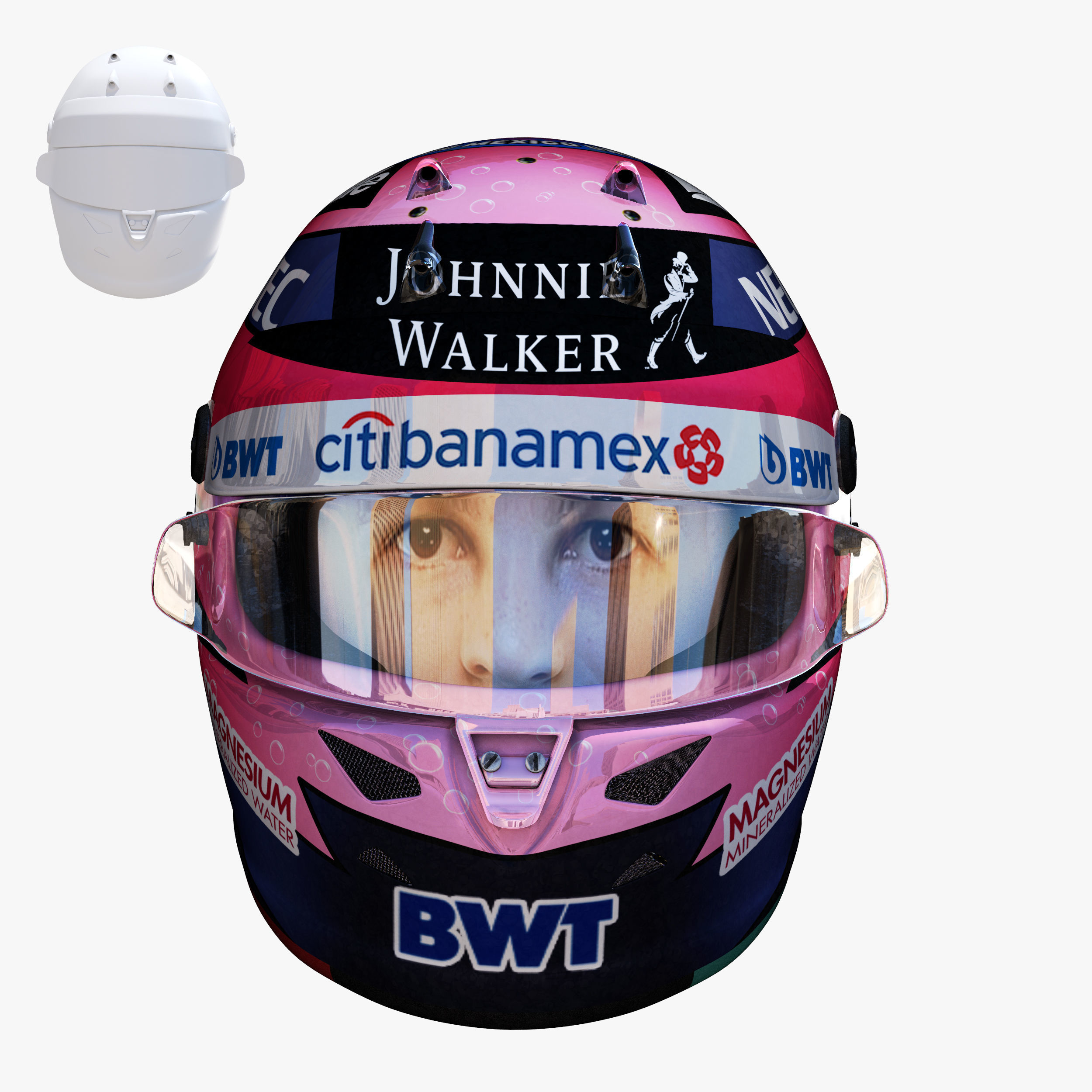 Perez helmet 2018 Low-poly 3D model_3