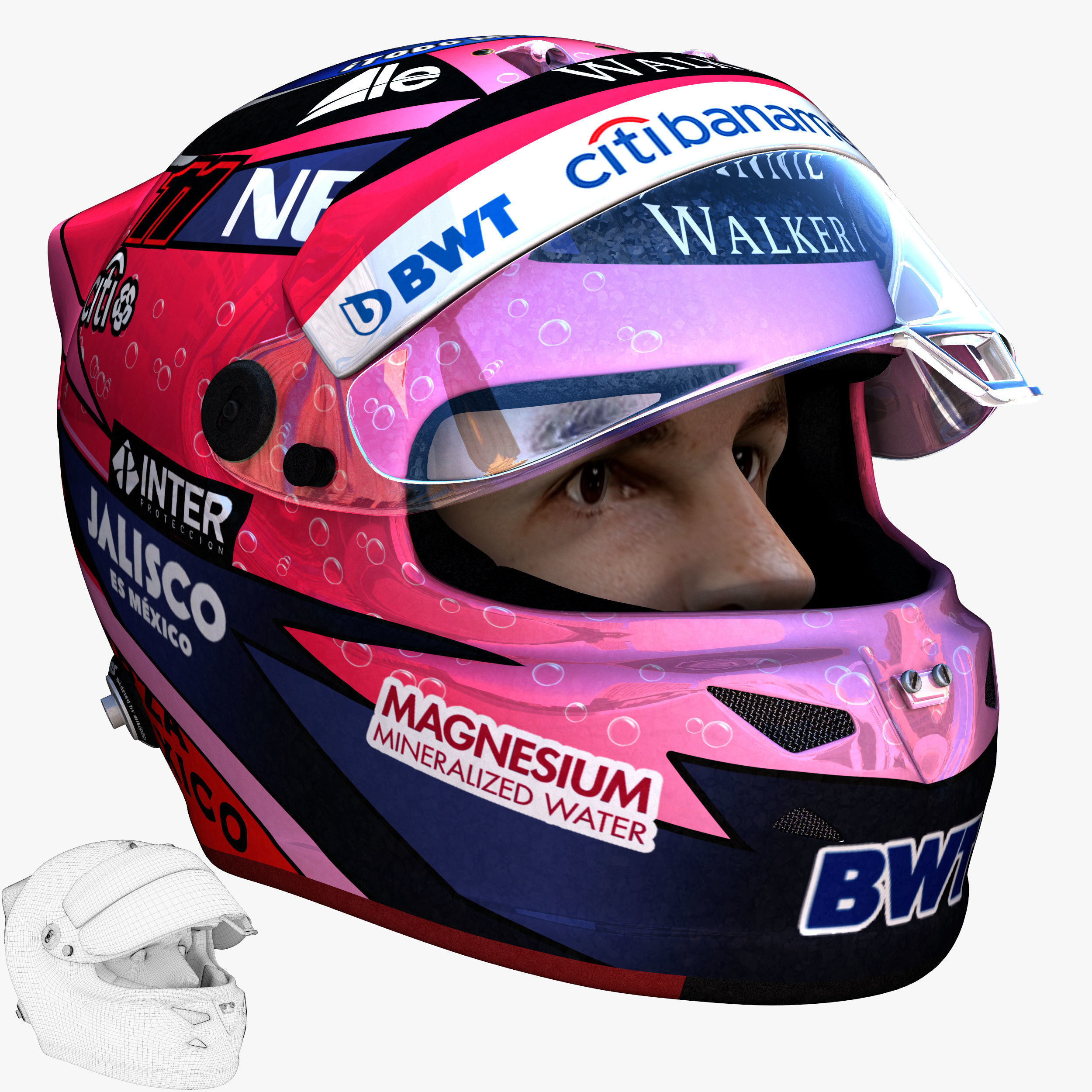 Perez helmet 2018 Low-poly 3D model_5