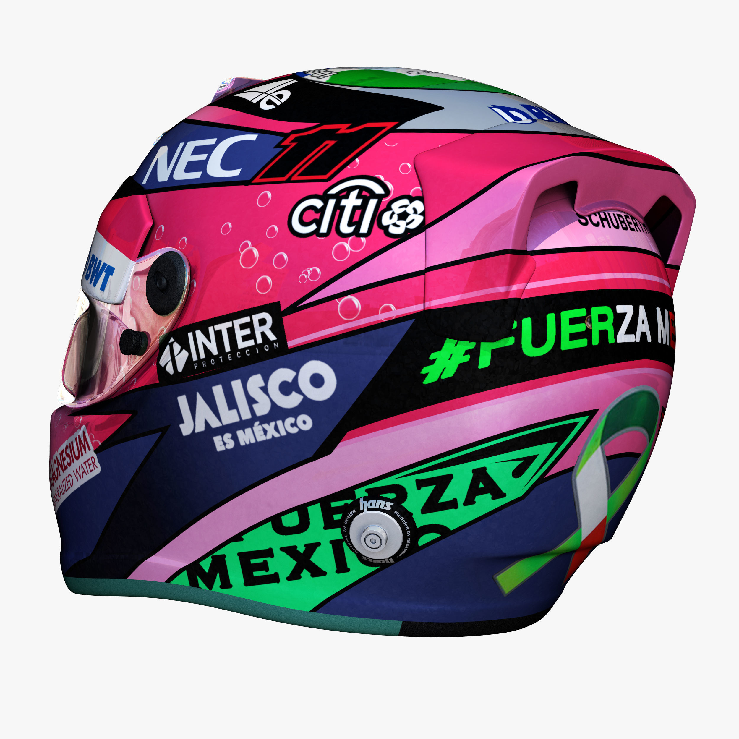 Perez helmet 2018 Low-poly 3D model_7