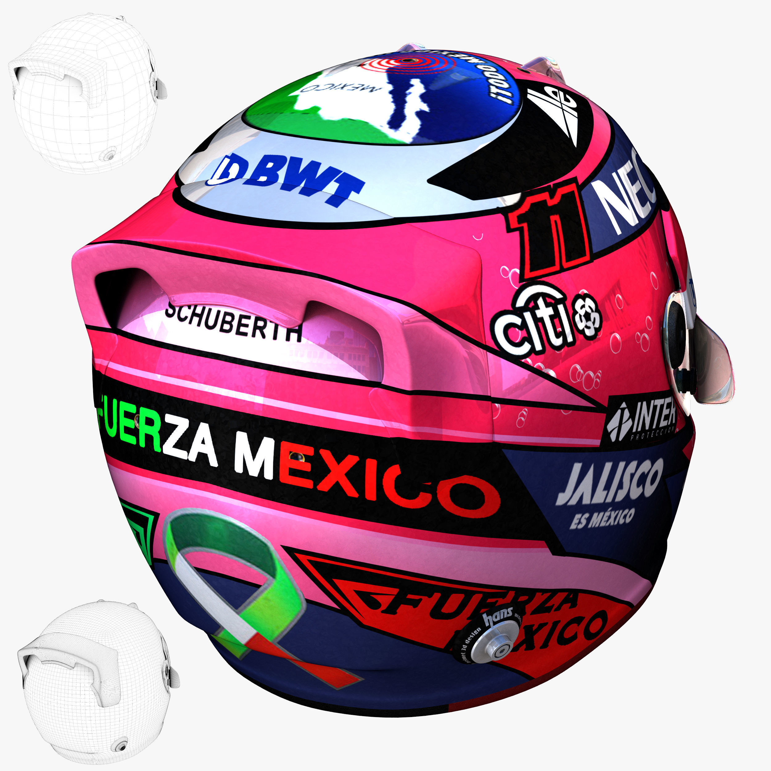 Perez helmet 2018 Low-poly 3D model_4