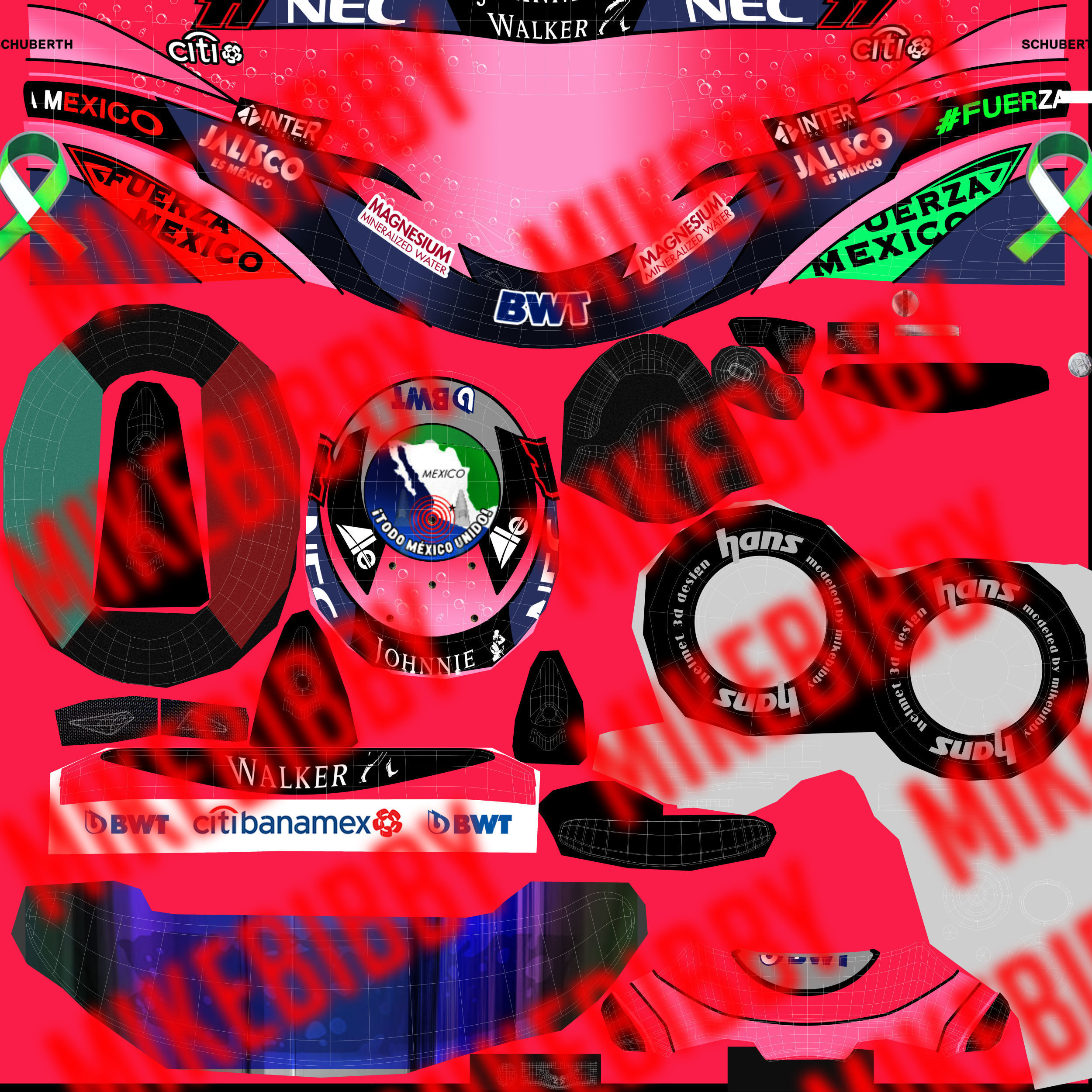 Perez helmet 2018 Low-poly 3D model_11