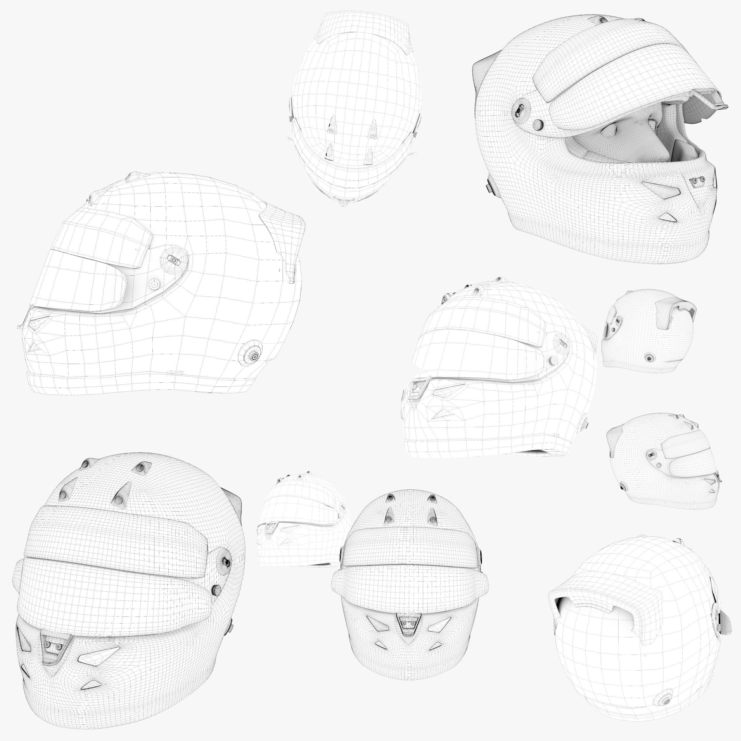 Perez helmet 2018 Low-poly 3D model_8
