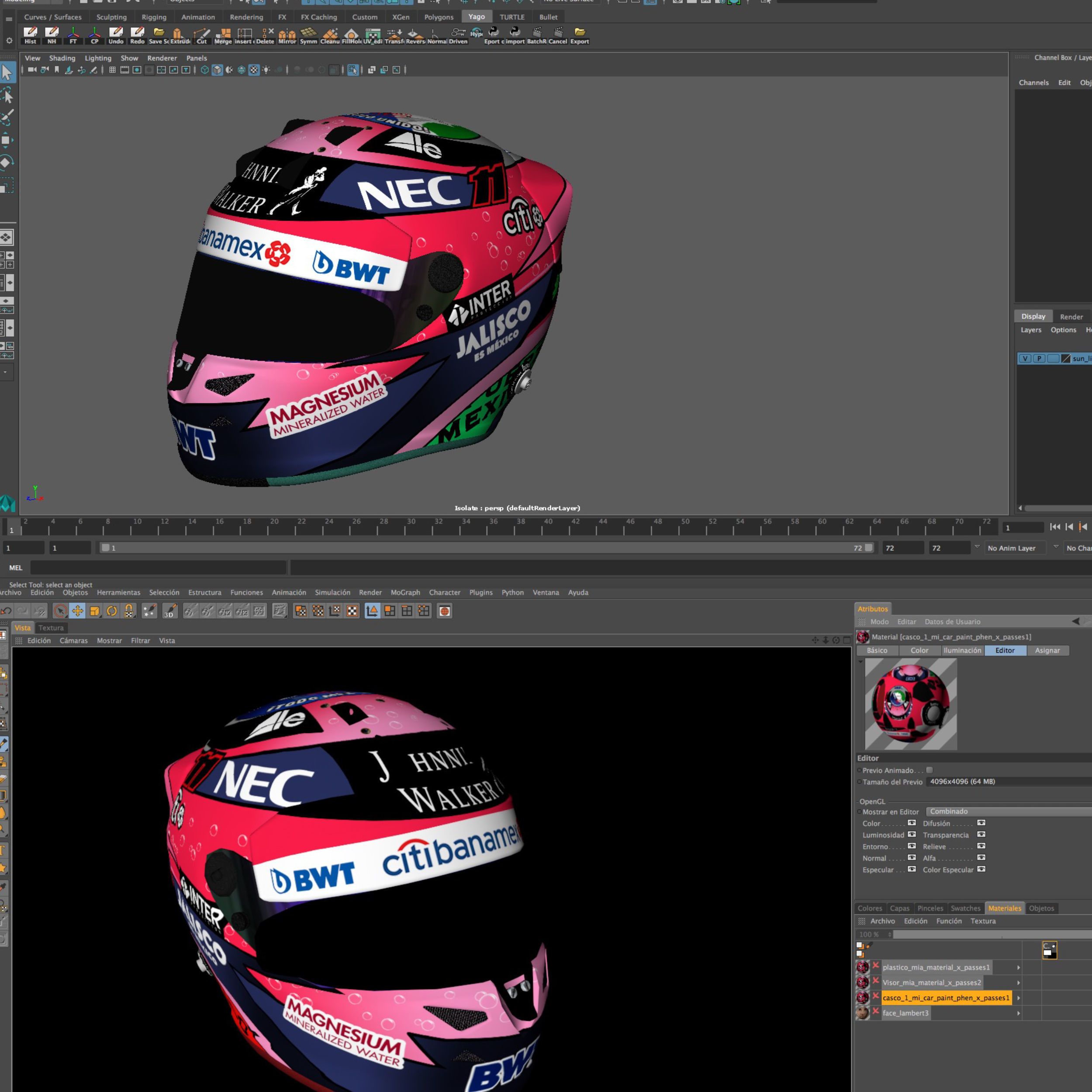 Perez helmet 2018 Low-poly 3D model_13