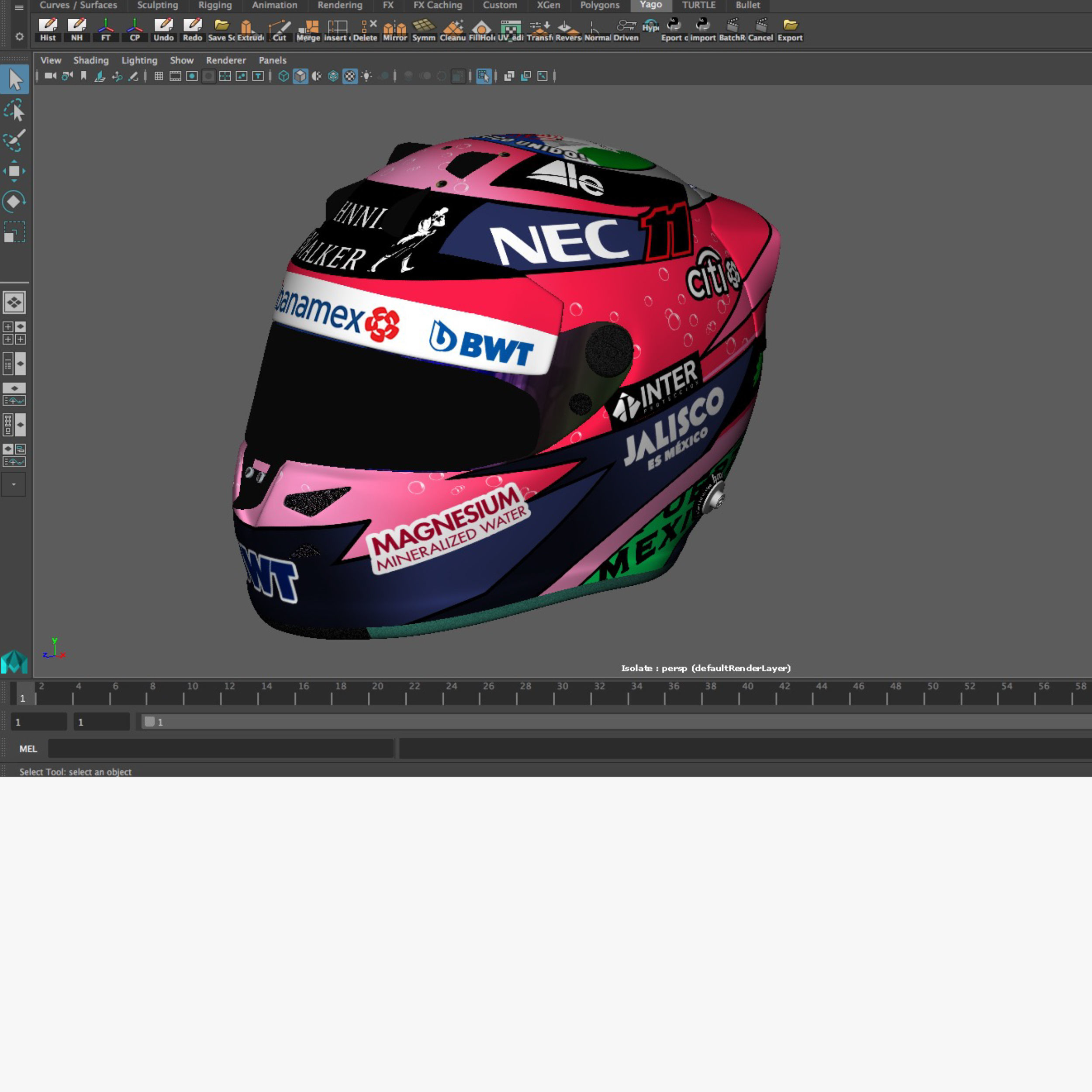 Perez helmet 2018 Low-poly 3D model_12