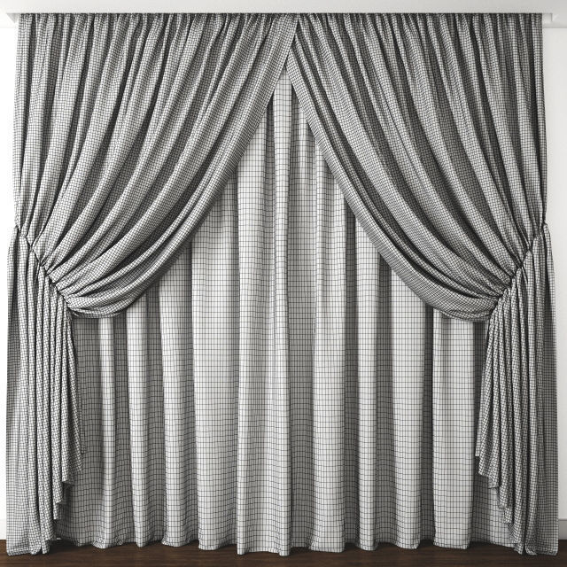 Curtain 45 3D model_1