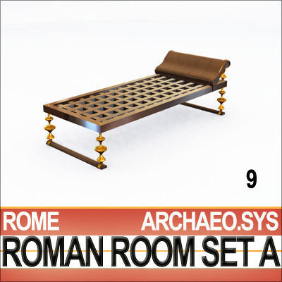 Ancient Roman Room Set A  12 Models with Candle Flame VFX 3D model_12