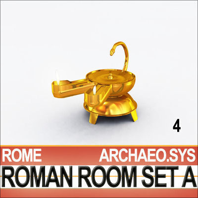 Ancient Roman Room Set A  12 Models with Candle Flame VFX 3D model_5