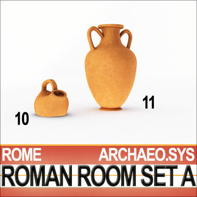 Ancient Roman Room Set A  12 Models with Candle Flame VFX 3D model_13