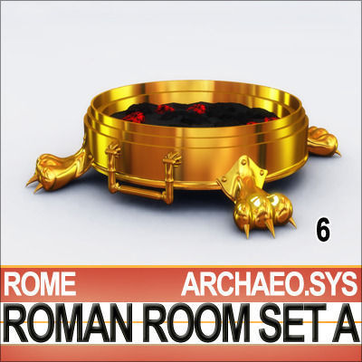 Ancient Roman Room Set A  12 Models with Candle Flame VFX 3D model_7