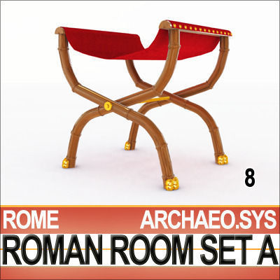 Ancient Roman Room Set A  12 Models with Candle Flame VFX 3D model_9