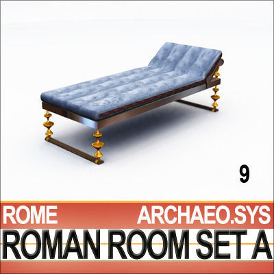 Ancient Roman Room Set A  12 Models with Candle Flame VFX 3D model_11