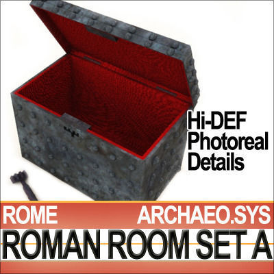 Ancient Roman Room Set A  12 Models with Candle Flame VFX 3D model_23