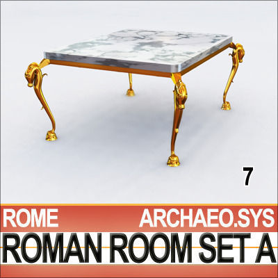 Ancient Roman Room Set A  12 Models with Candle Flame VFX 3D model_8