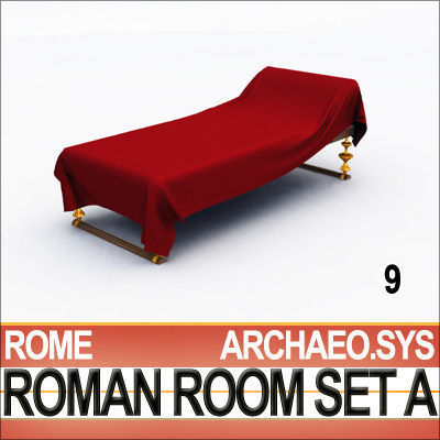 Ancient Roman Room Set A  12 Models with Candle Flame VFX 3D model_10