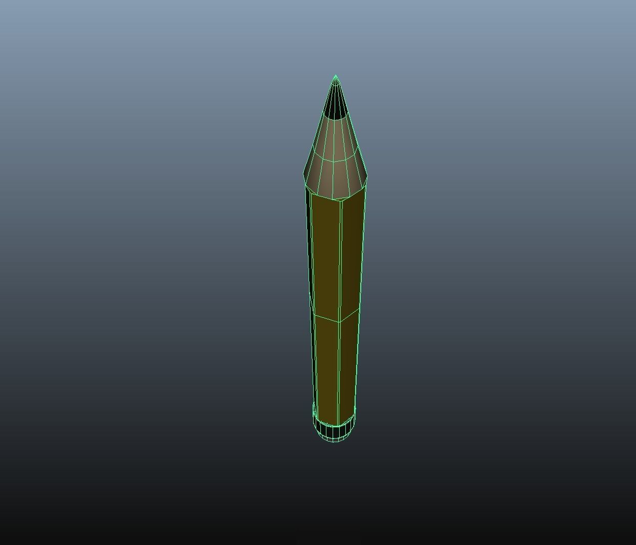 Pencil with Eraser 3D model_4