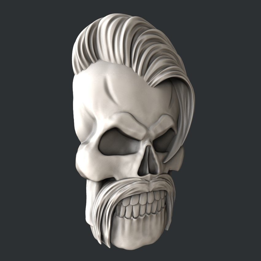 3d STL models for CNC set 4 models skulls 3D model_2